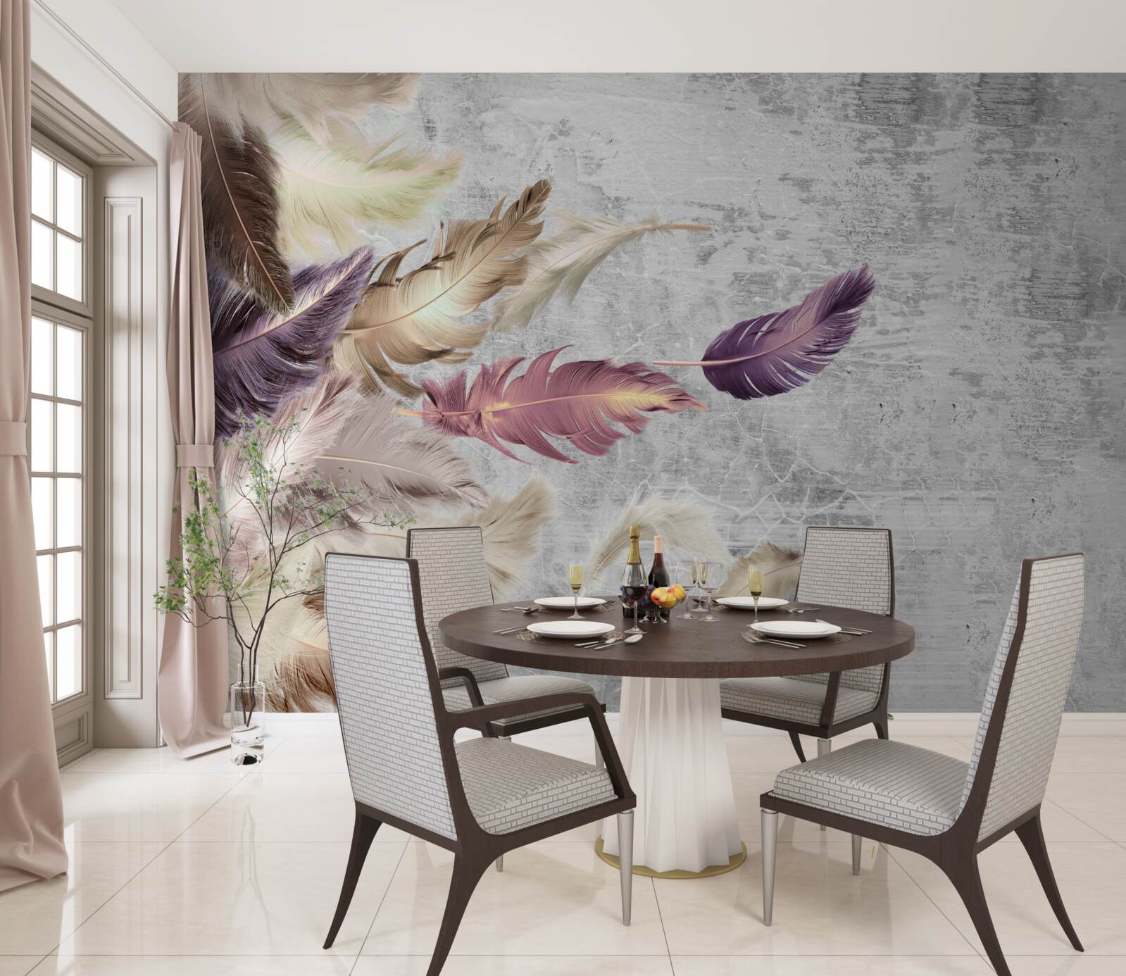 Fototapet tapet cu pene