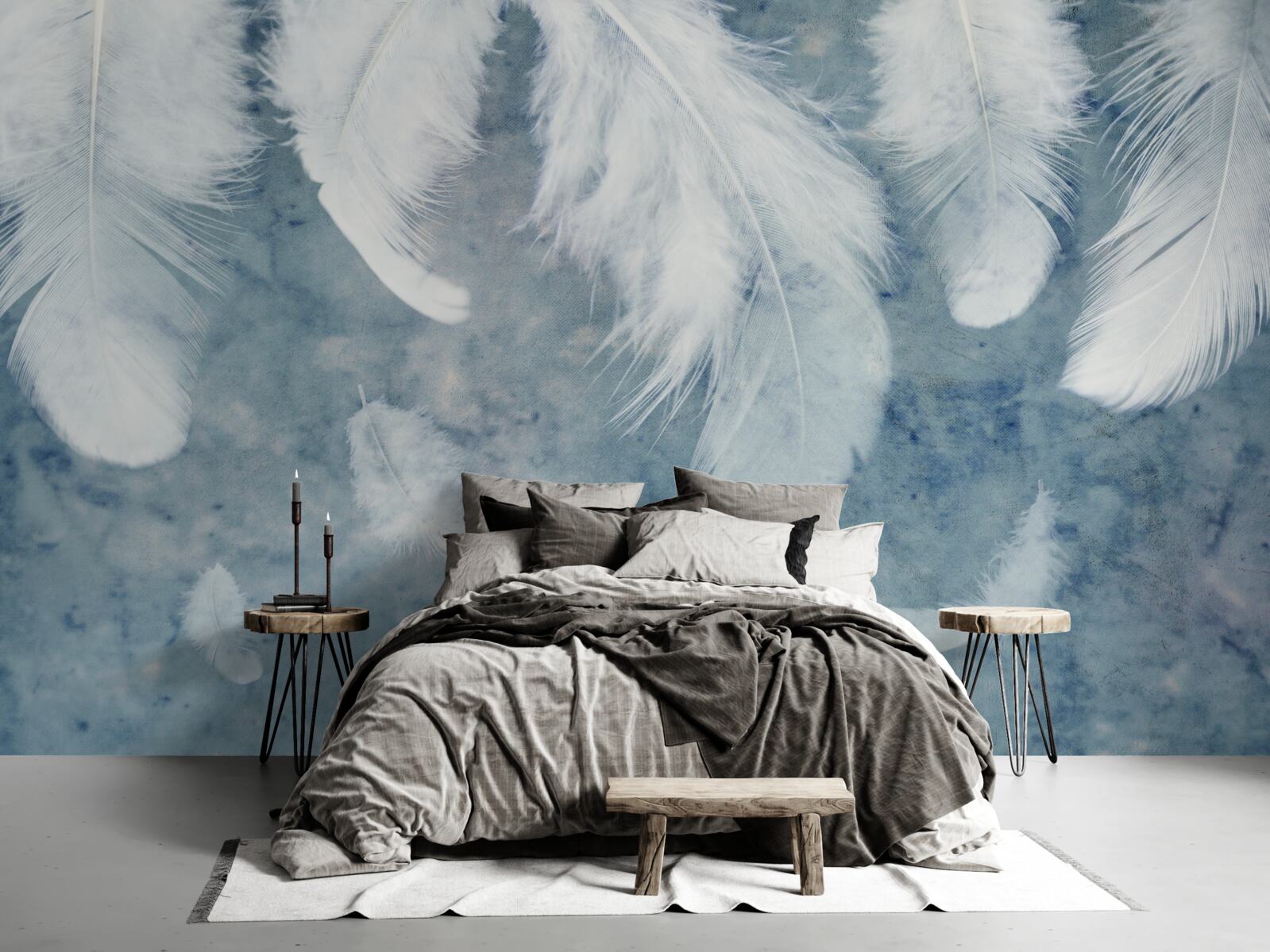 Fototapet fundalul albastru evidențiază stiloul