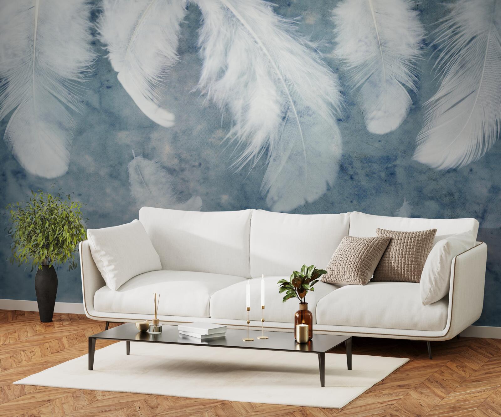 Fototapet fundalul albastru evidențiază stiloul