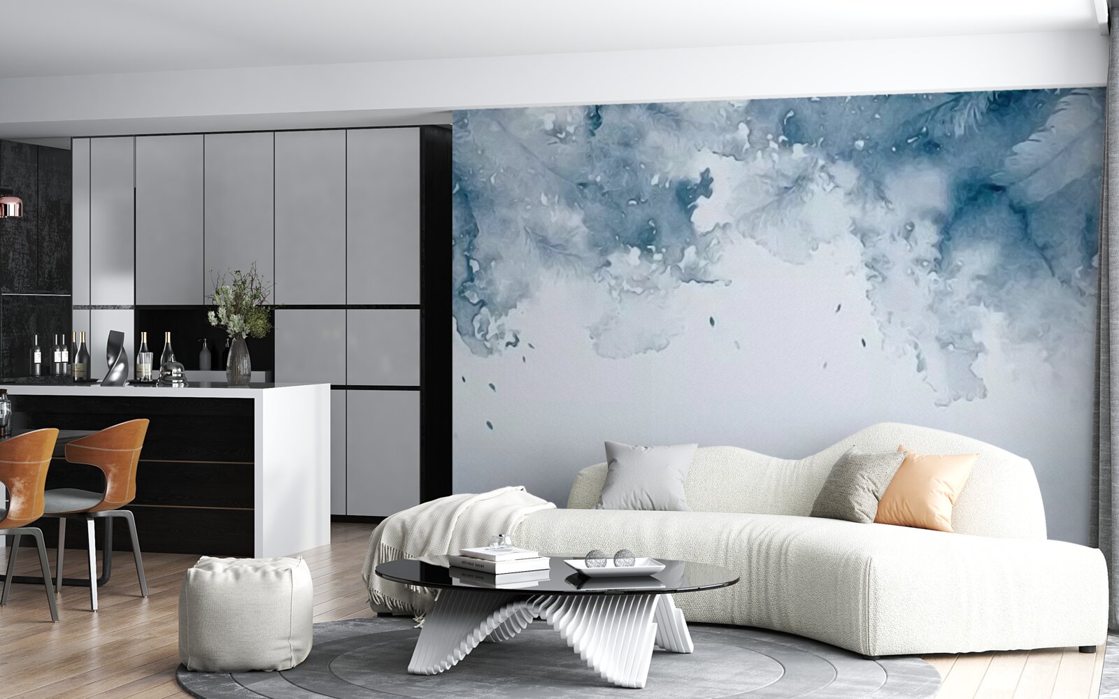 Fototapet perete albastru