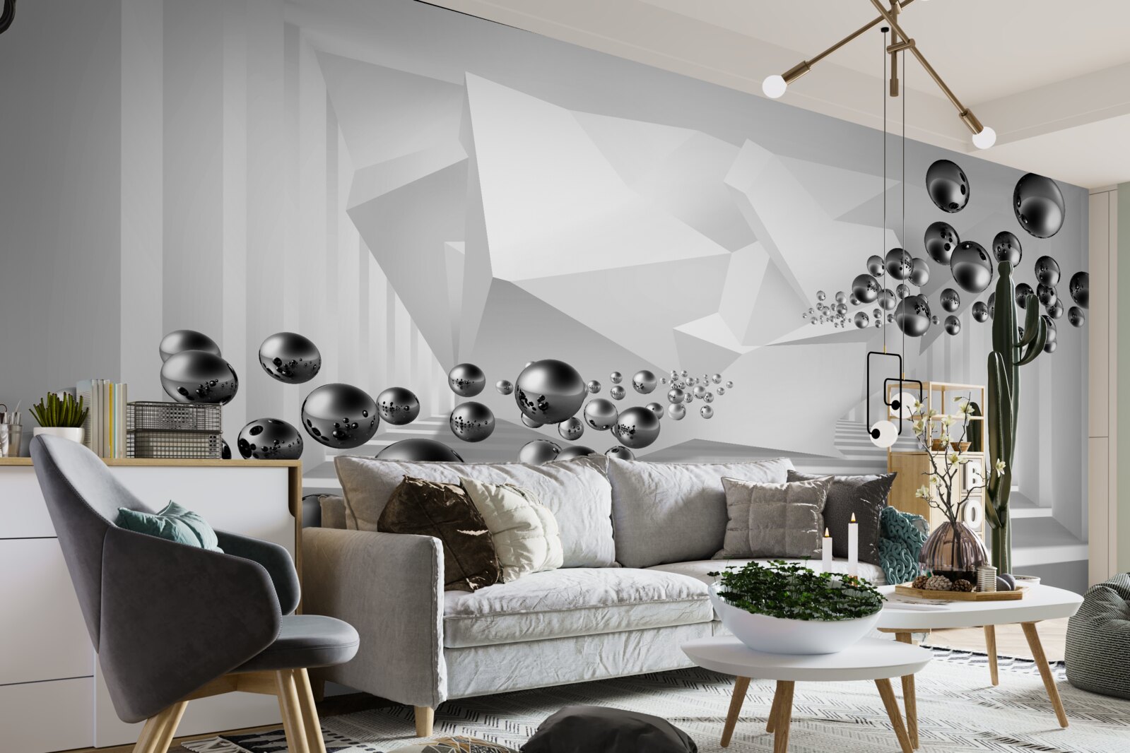 Fototapet bile metalice