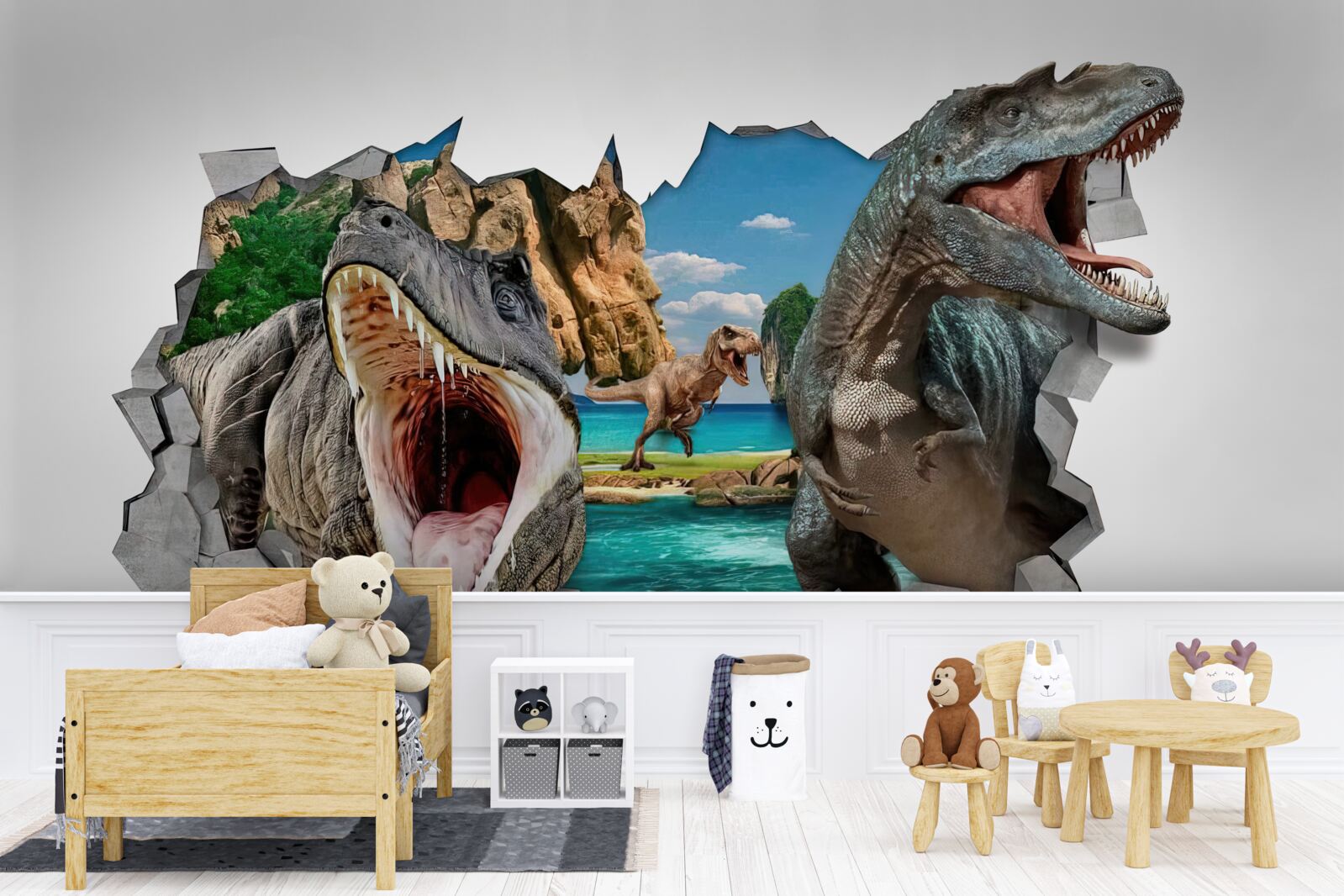 Fototapet figurină, dinozaur și jocuri