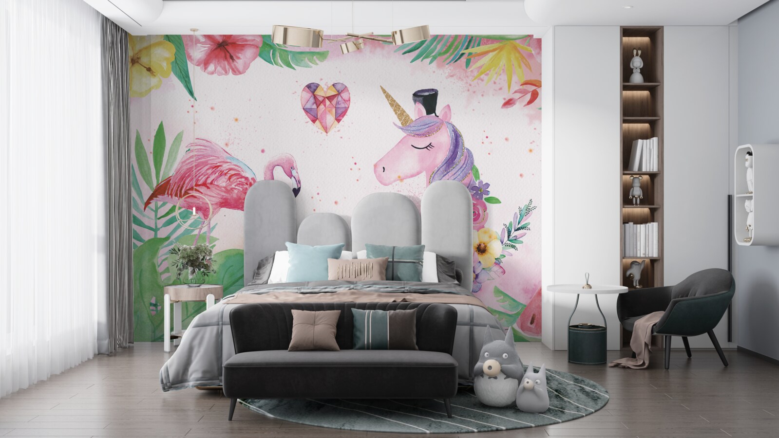 Fototapet vise în nuanțe de roz