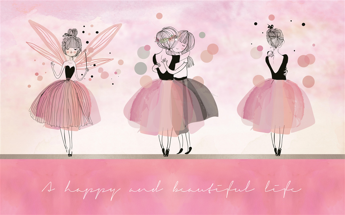 Fototapet rochie și haine roz