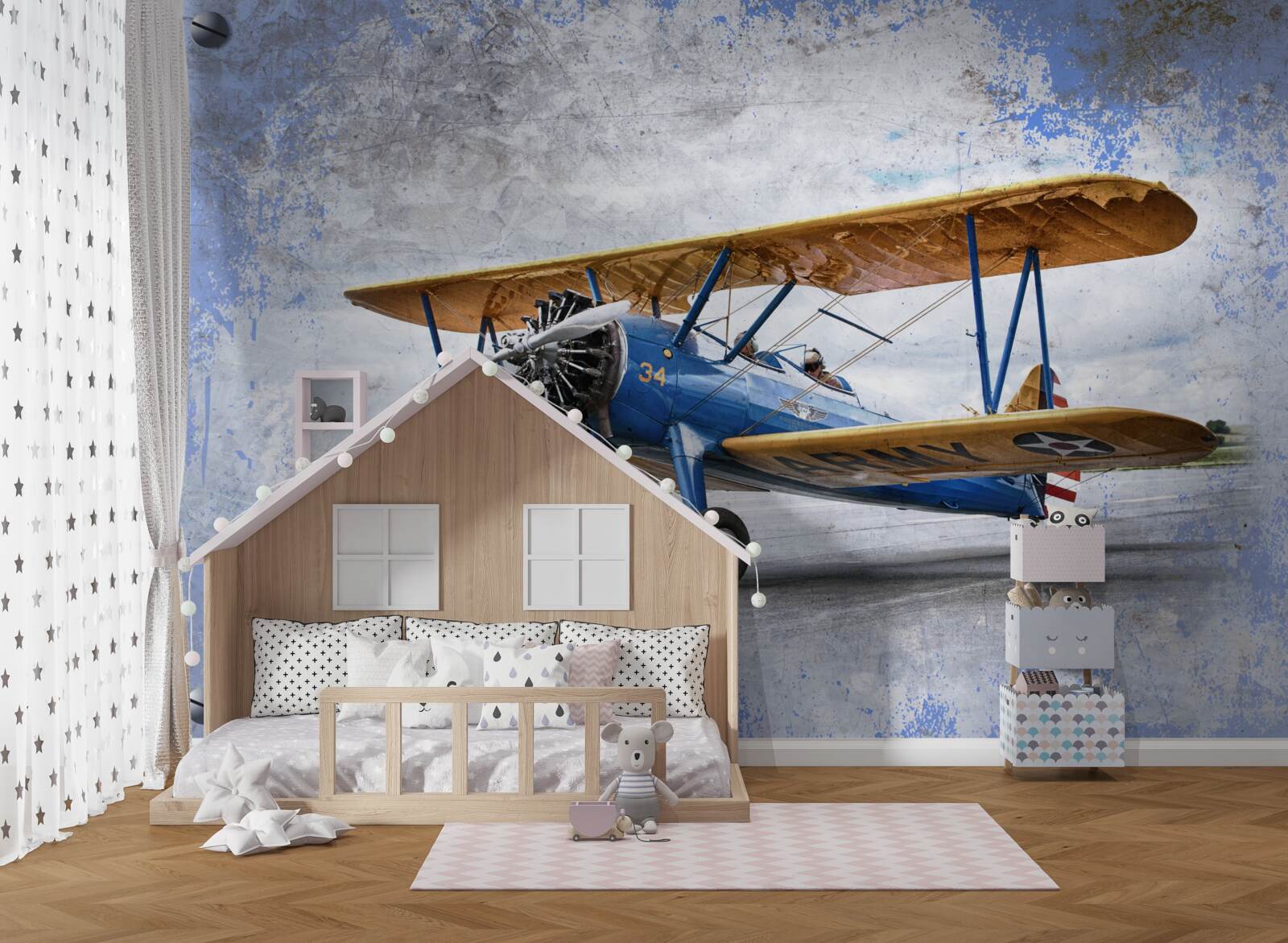 Fototapet aeroplan, avion și biplan