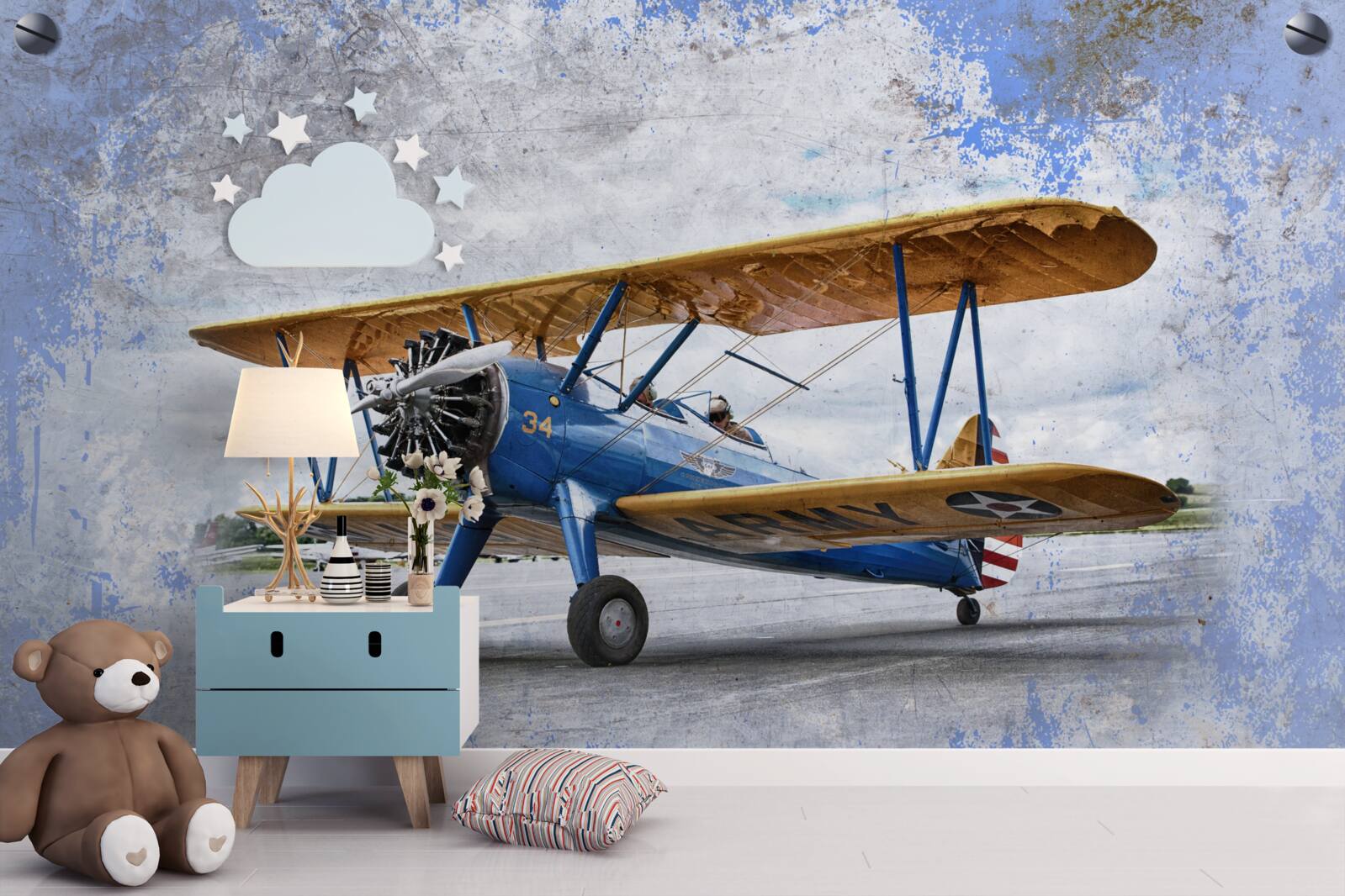 Fototapet aeroplan, avion și biplan