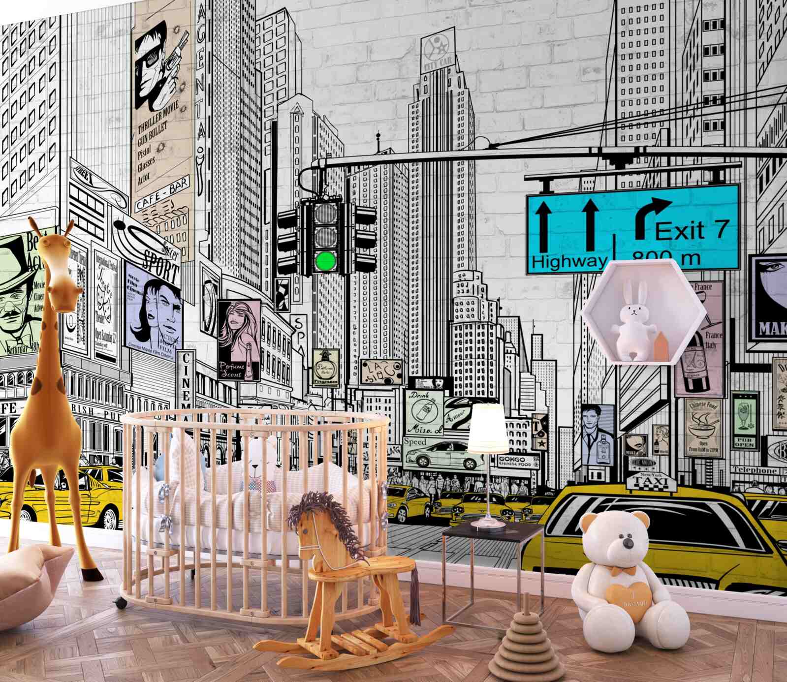 Fototapet megaorașele și zonele populate sunt marcate în galben