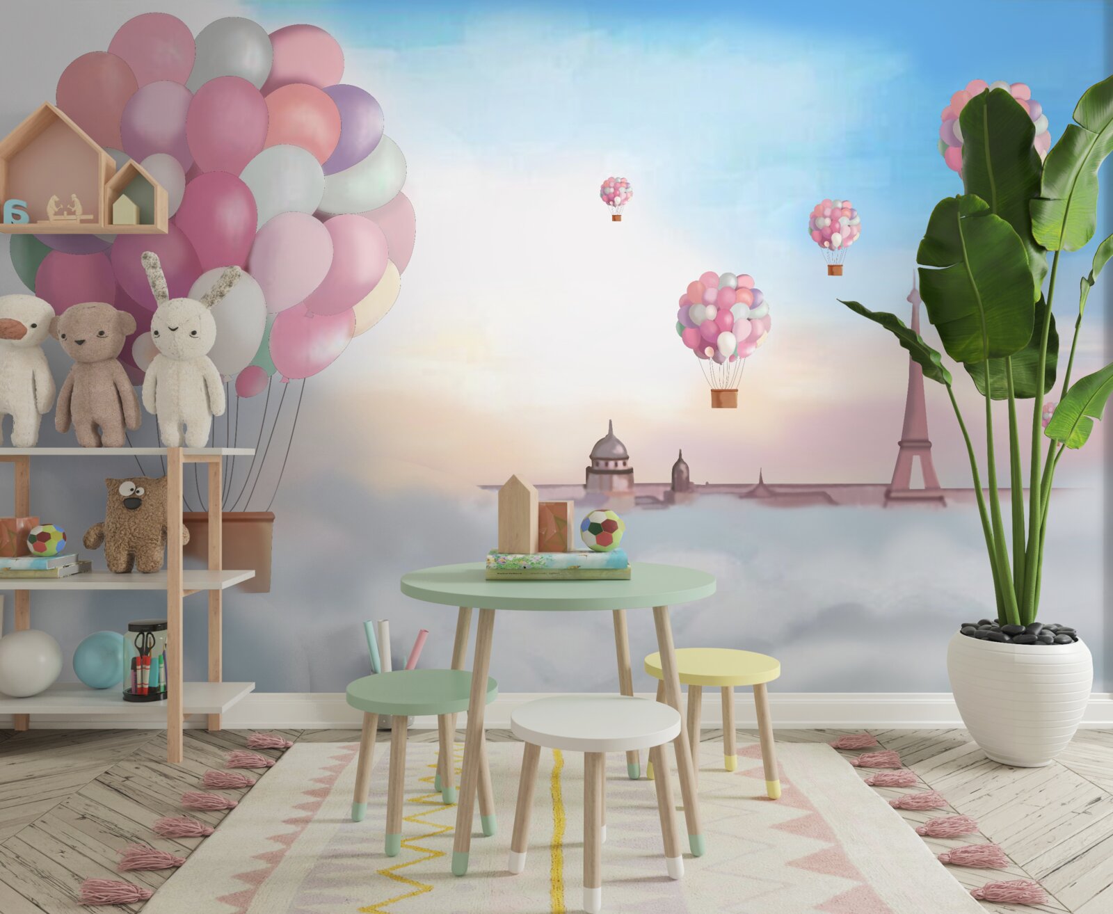 Fototapet trandafiri și coridor