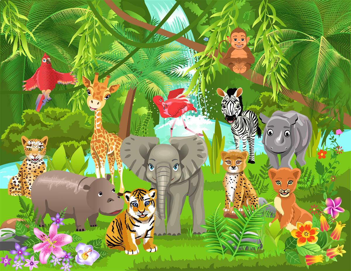 Fototapet creatură în tufiș