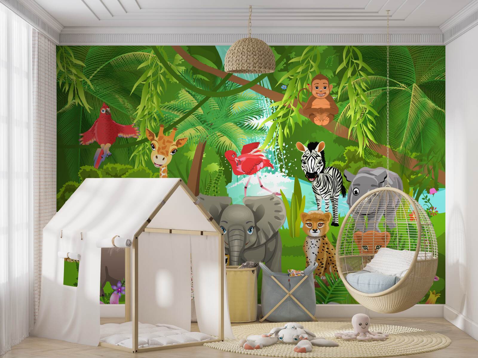 Fototapet creatură în tufiș