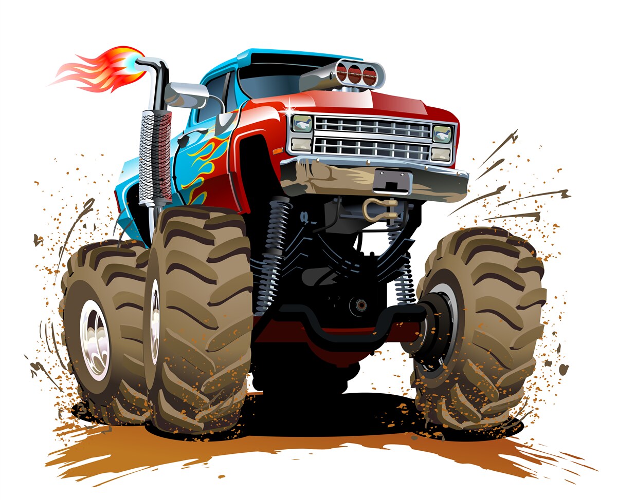 Fototapet vehicul de teren, camionetă uriașă și mijloc de transport