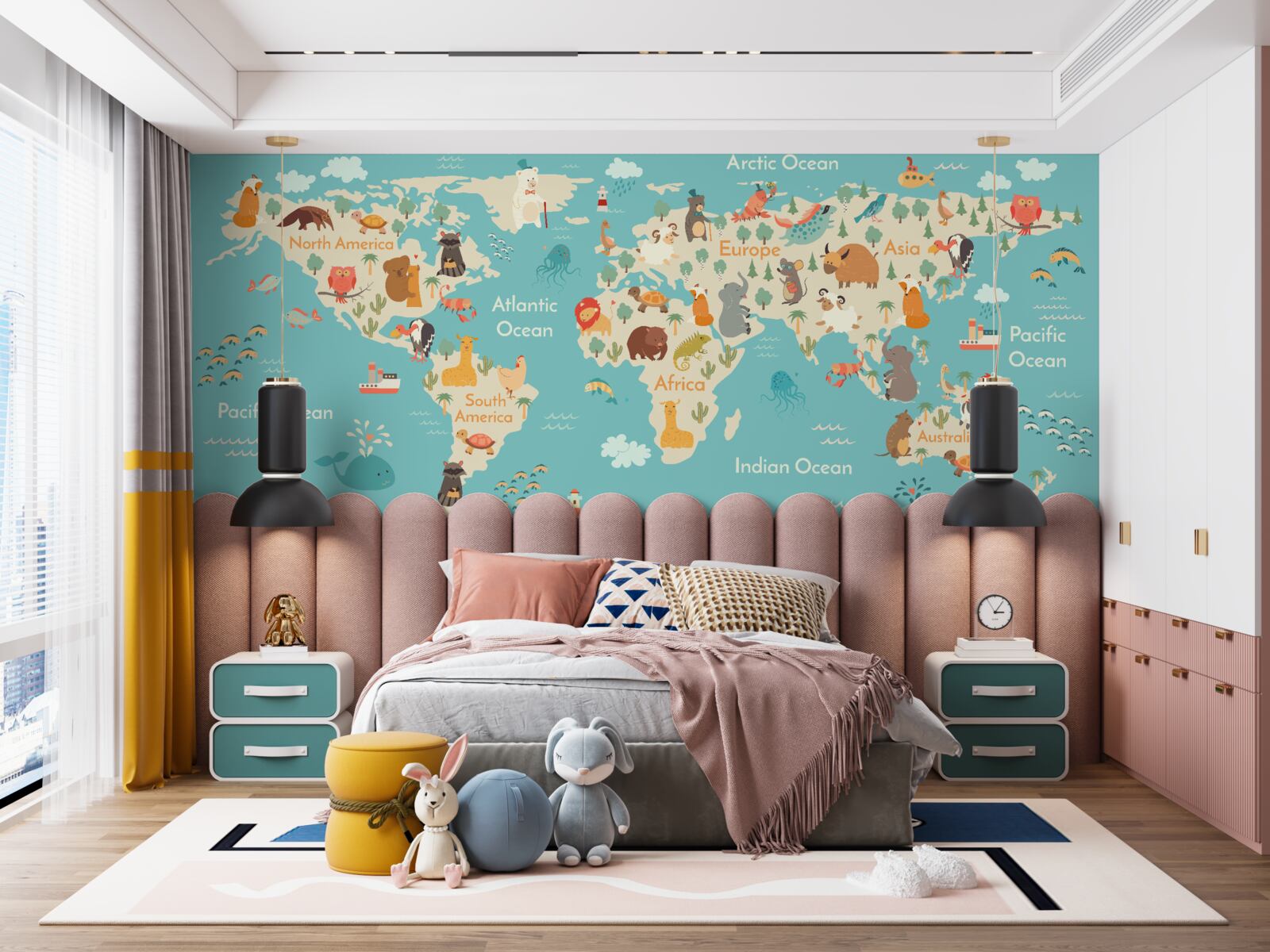 Fototapet card de umbră turcoaz