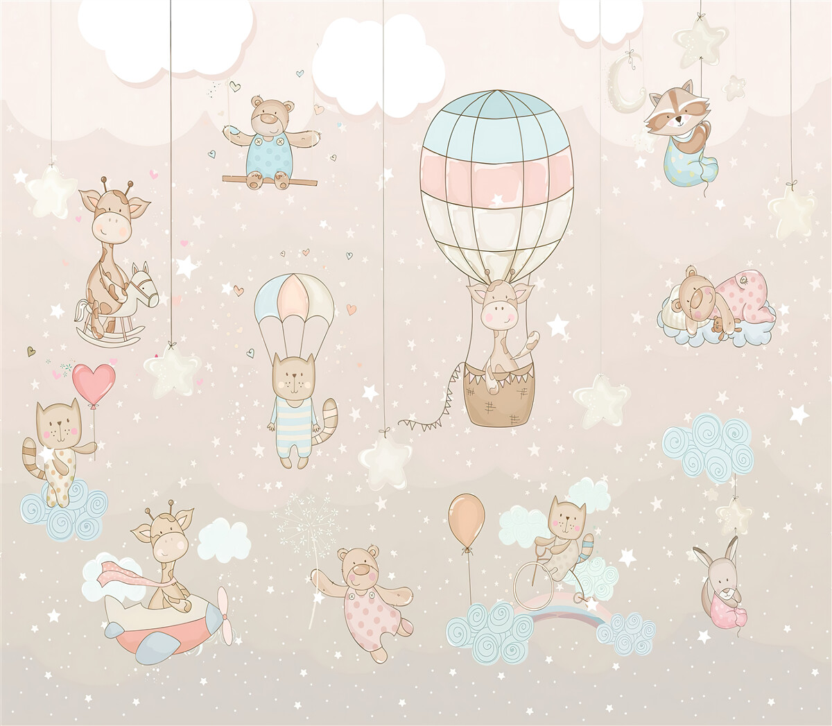 Fototapet pace și balon