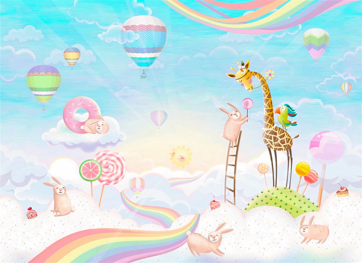 Fototapet girafă cu girafe