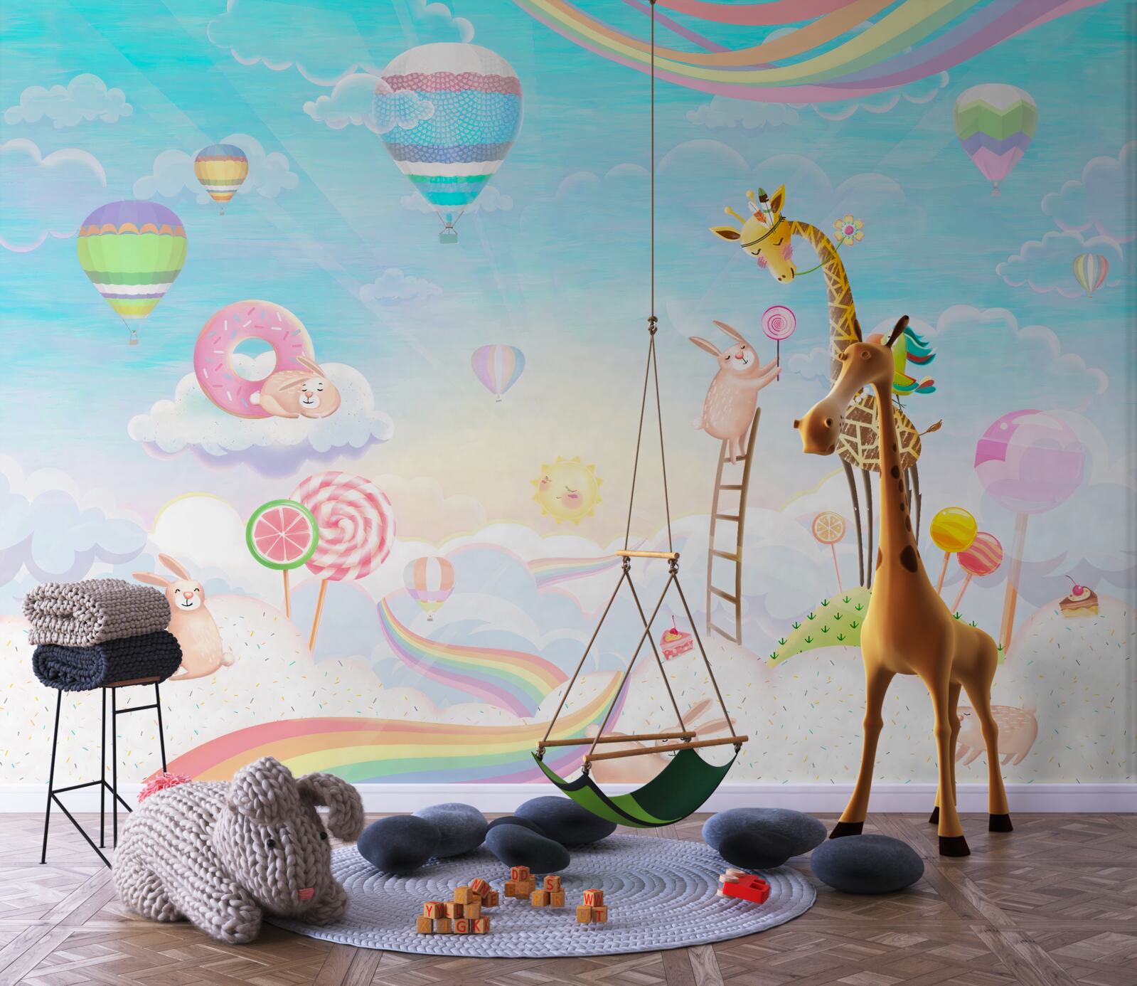 Fototapet girafă cu girafe