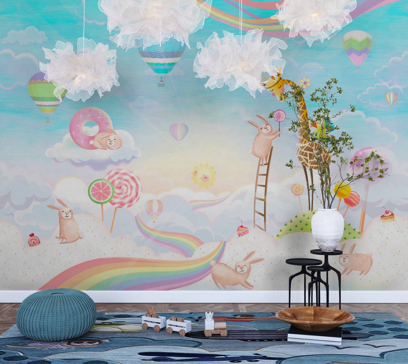 Fototapet girafă cu girafe