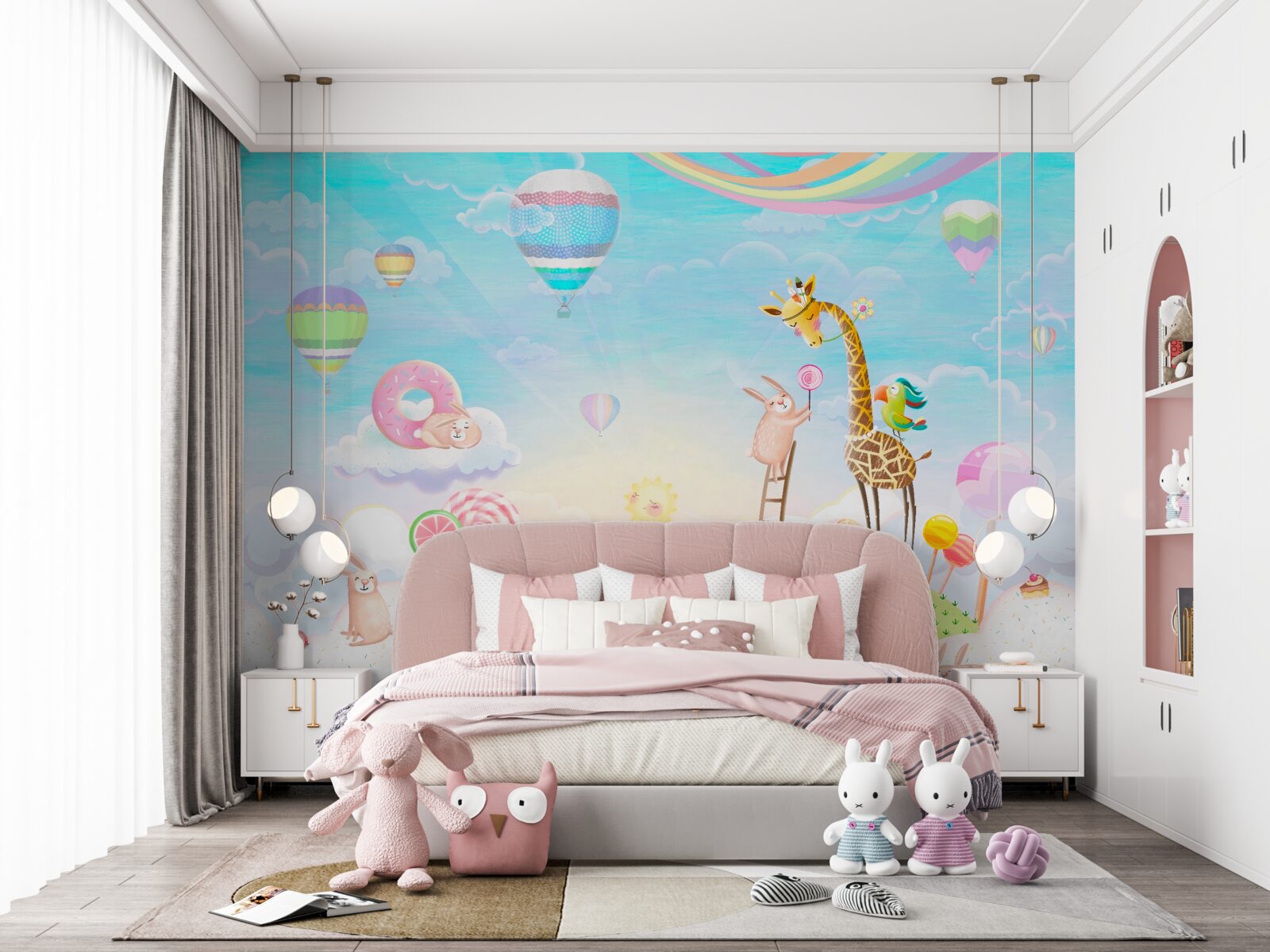 Fototapet girafă cu girafe