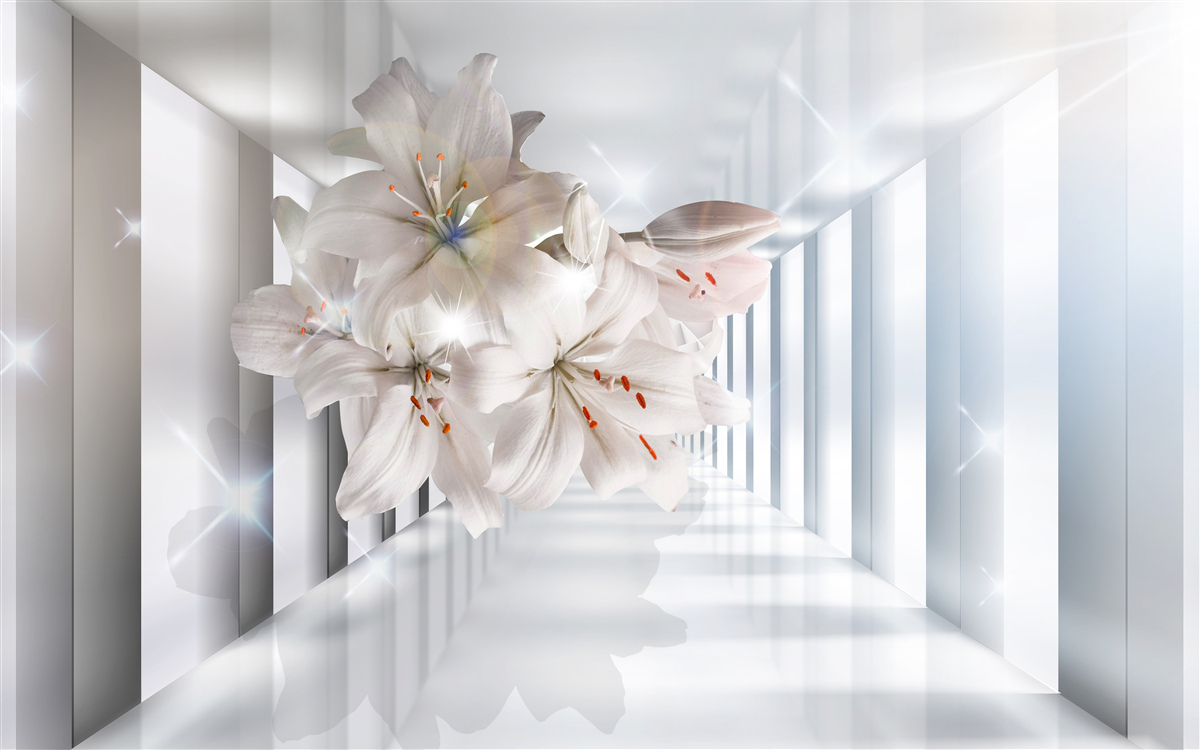 Fototapet crinii cresc pe coridor