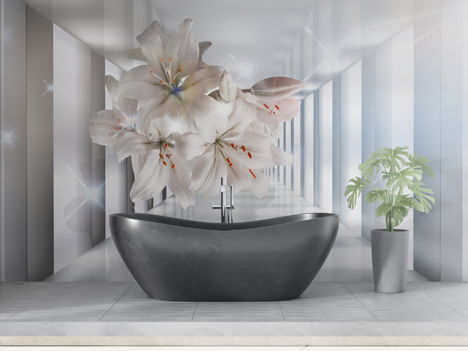 Fototapet crinii cresc pe coridor