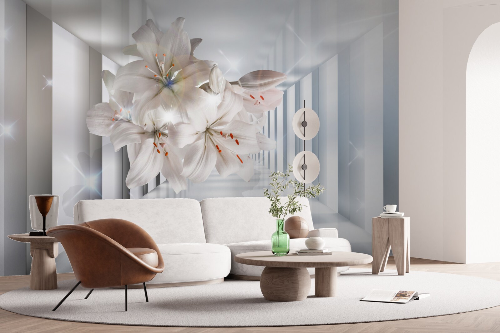 Fototapet crinii cresc pe coridor