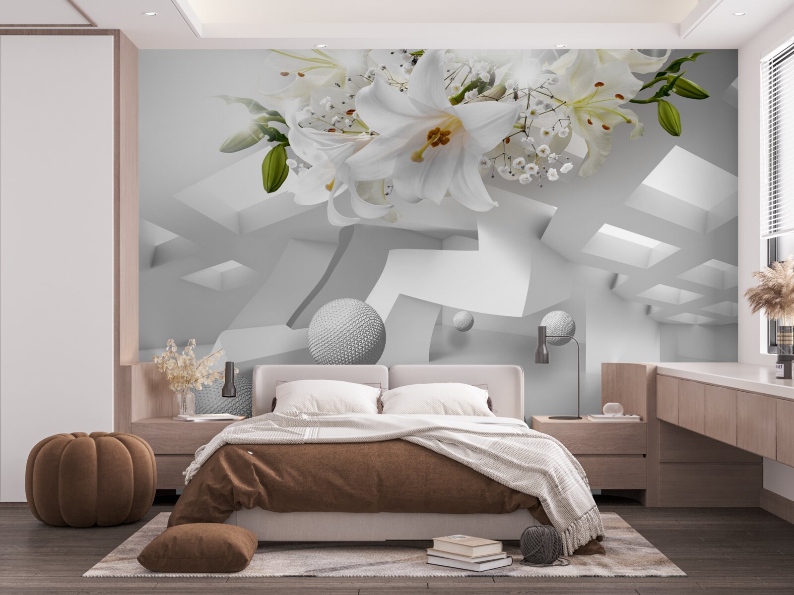 Fototapet baloane de crin în spațiu