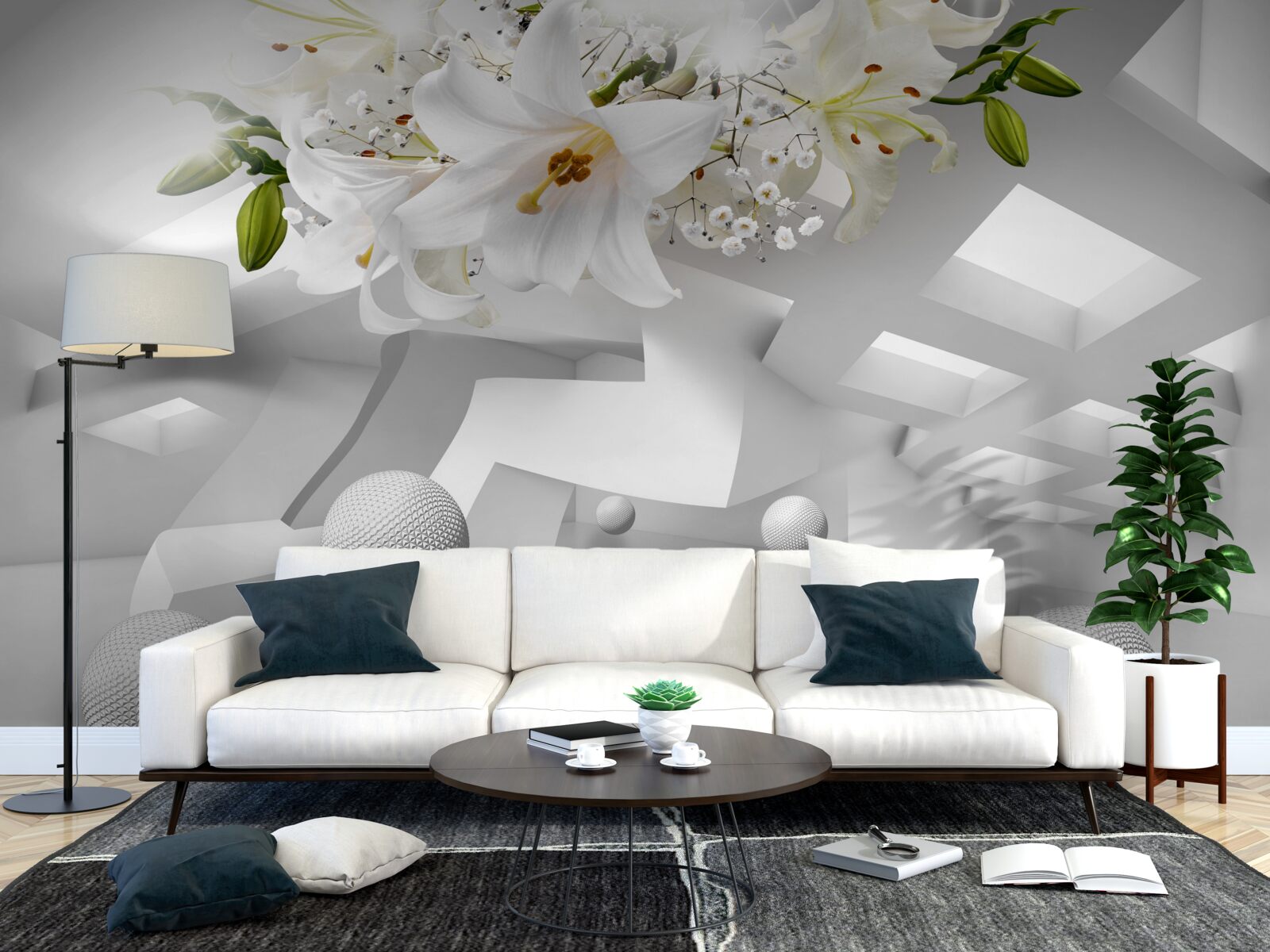 Fototapet baloane de crin în spațiu