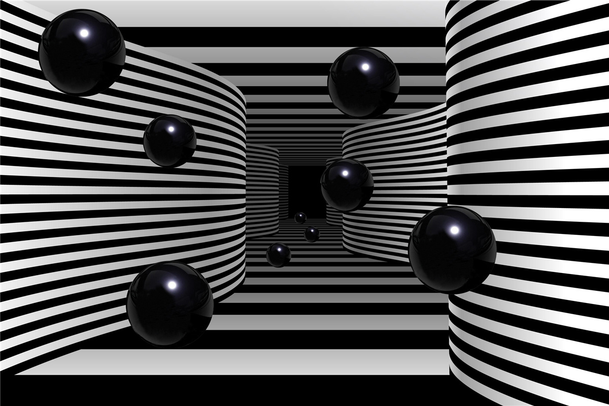 Fototapet bile spațiale negre