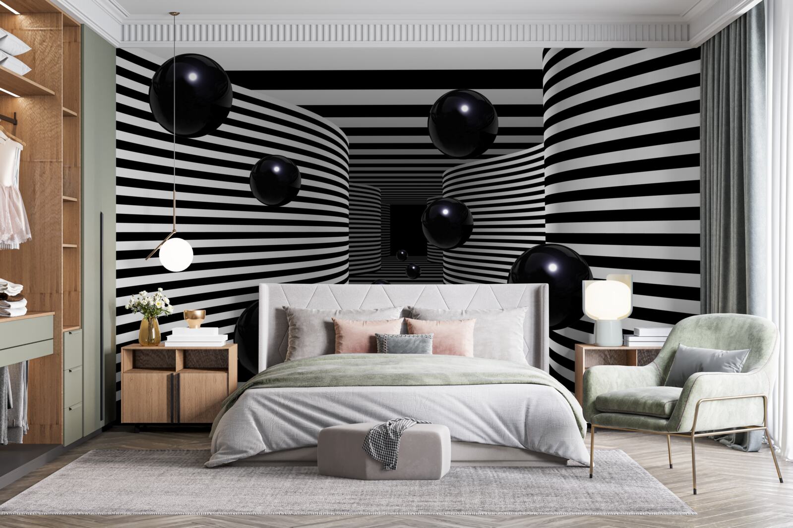 Fototapet bile spațiale negre