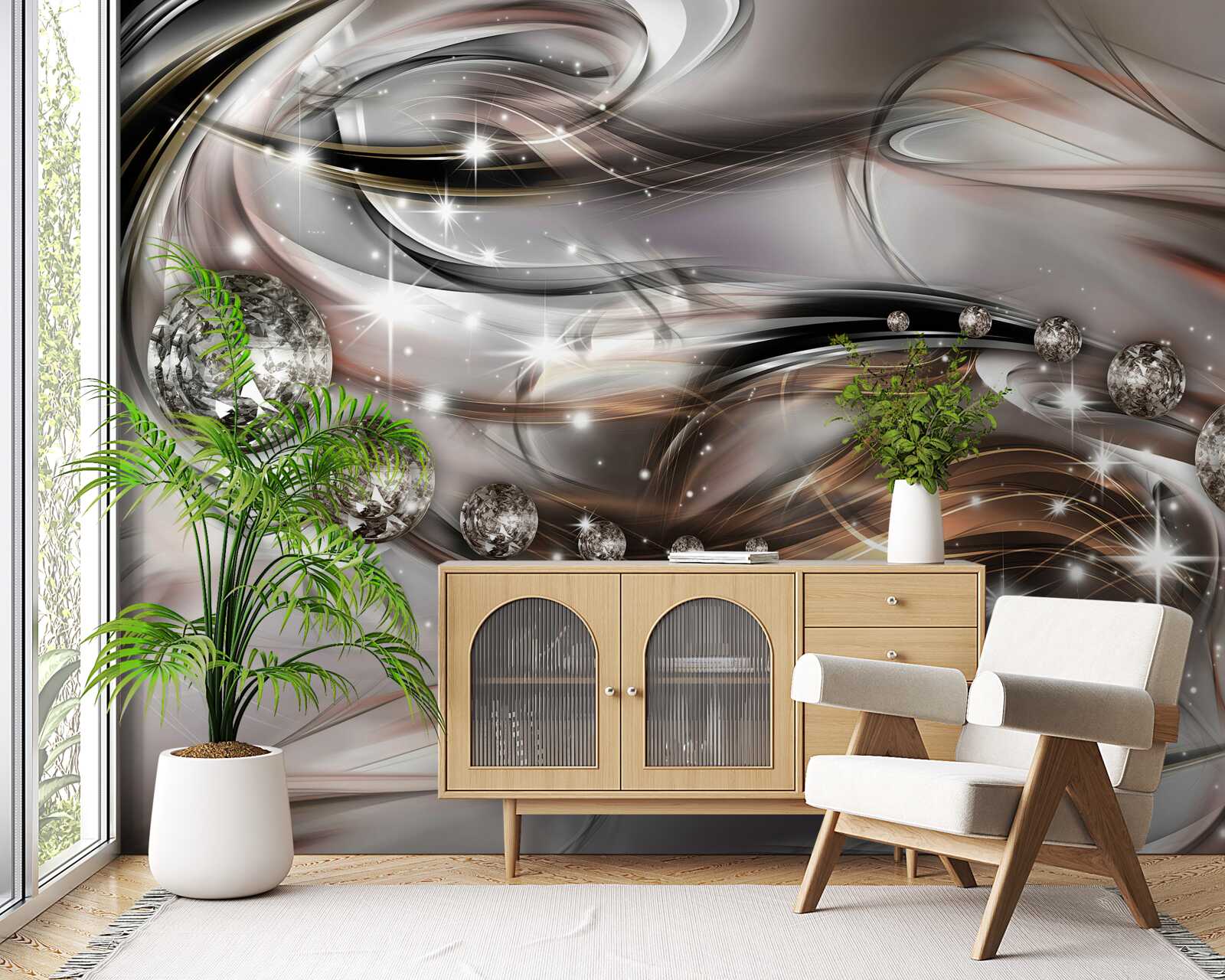 Fototapet strălucirea și strălucirea pietrelor prețioase