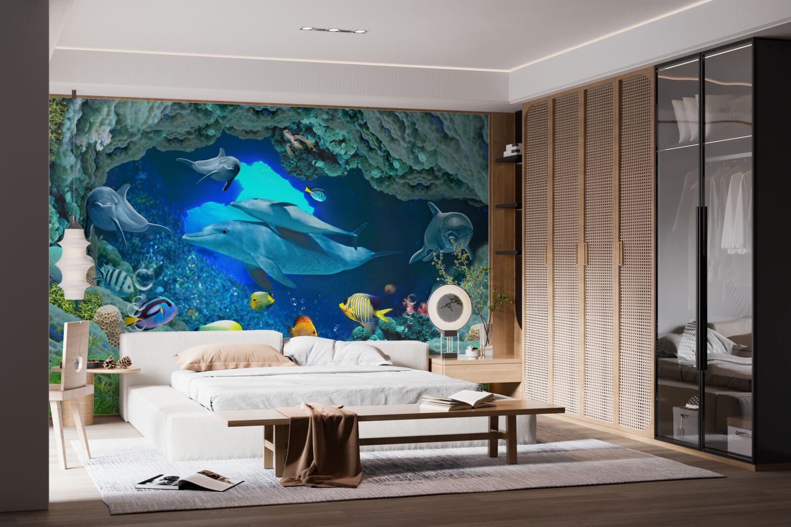 Fototapet acvarii de perete și de apă dulce