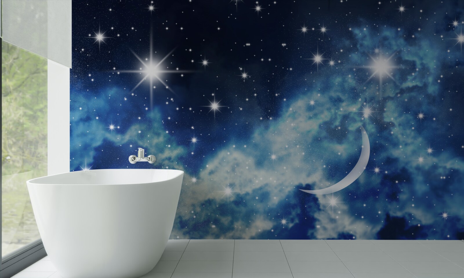 Fototapet scenariu de plafon cu cer pentru dormitor