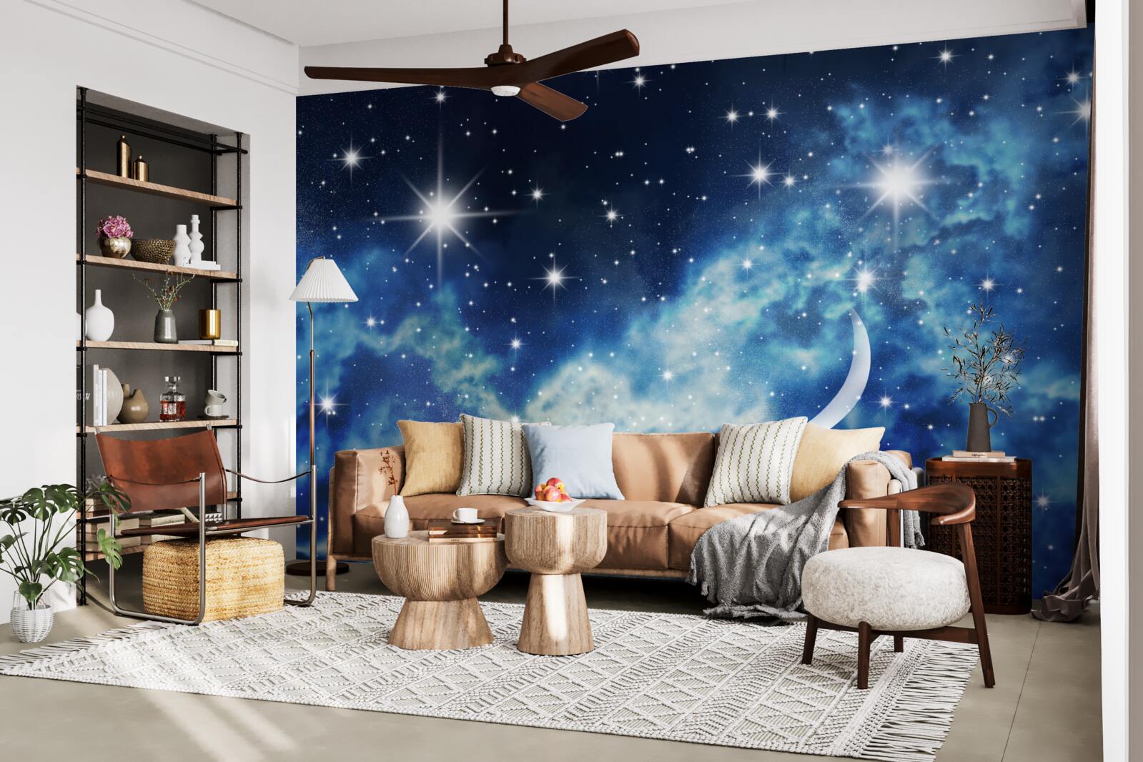 Fototapet scenariu de plafon cu cer pentru dormitor