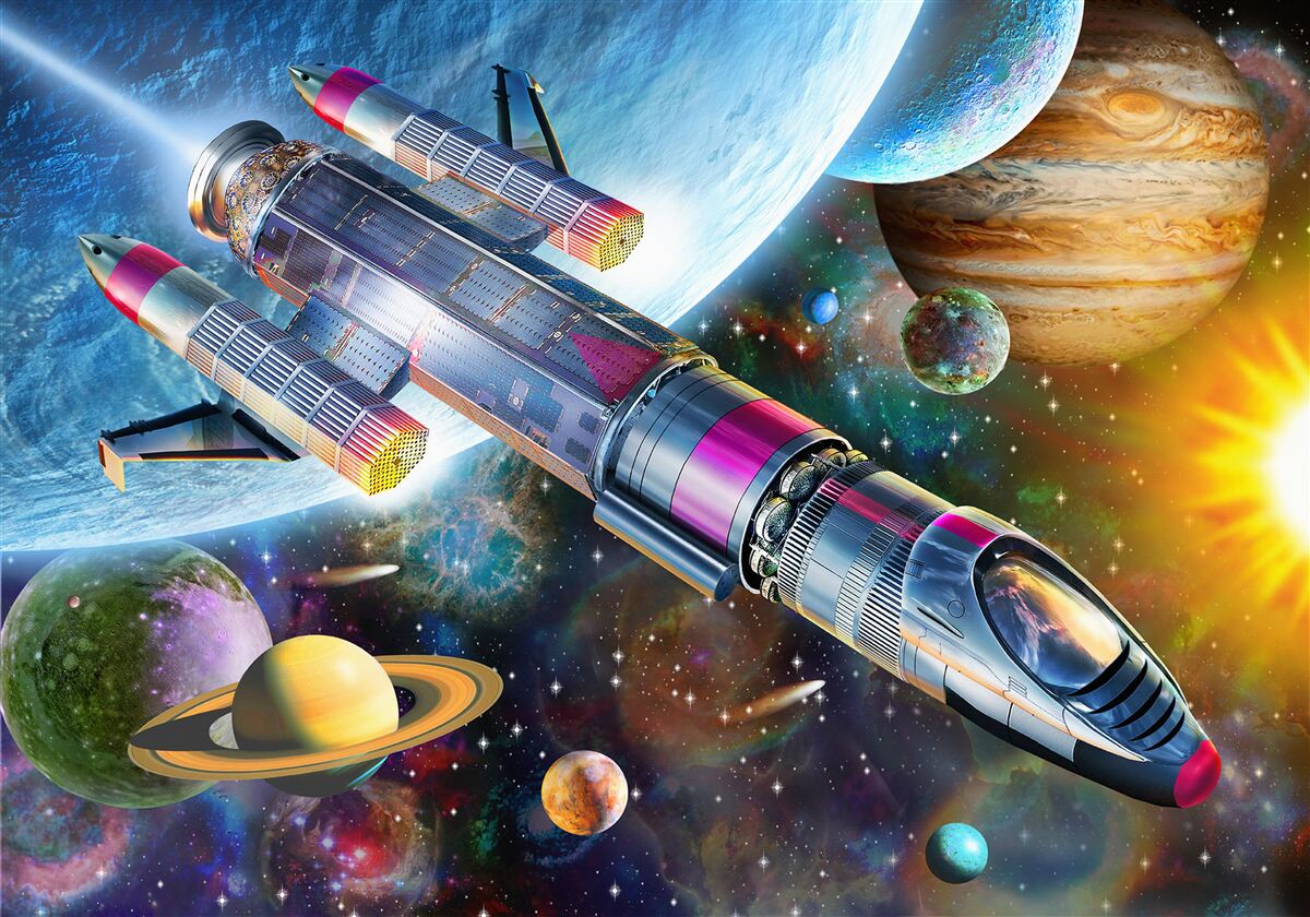 Fototapet Mediul spațial, universul și satelitul