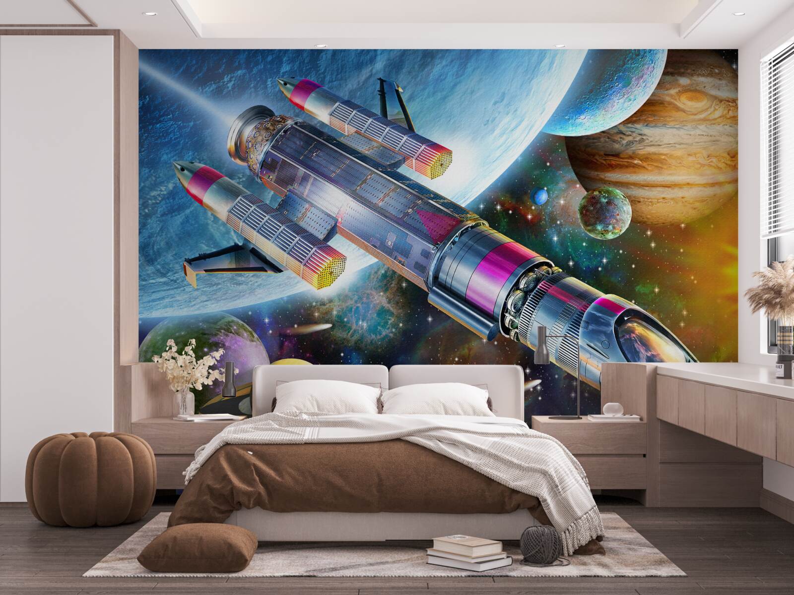 Fototapet Mediul spațial, universul și satelitul