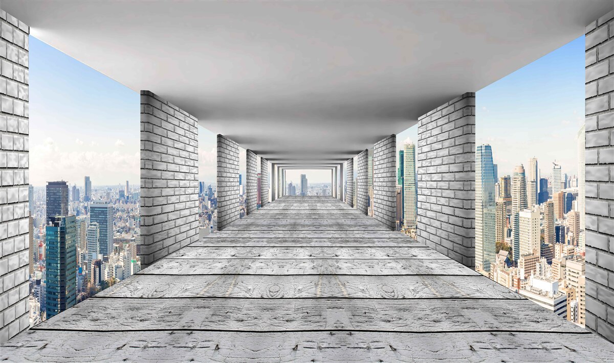 Fototapet metrou care deschide panorama orașului