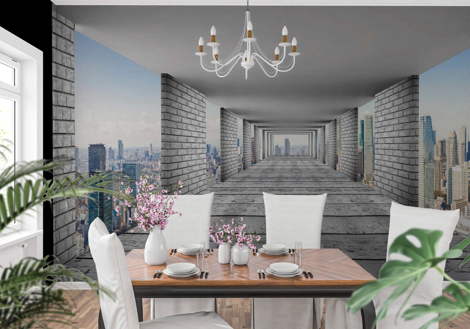 Fototapet metrou care deschide panorama orașului