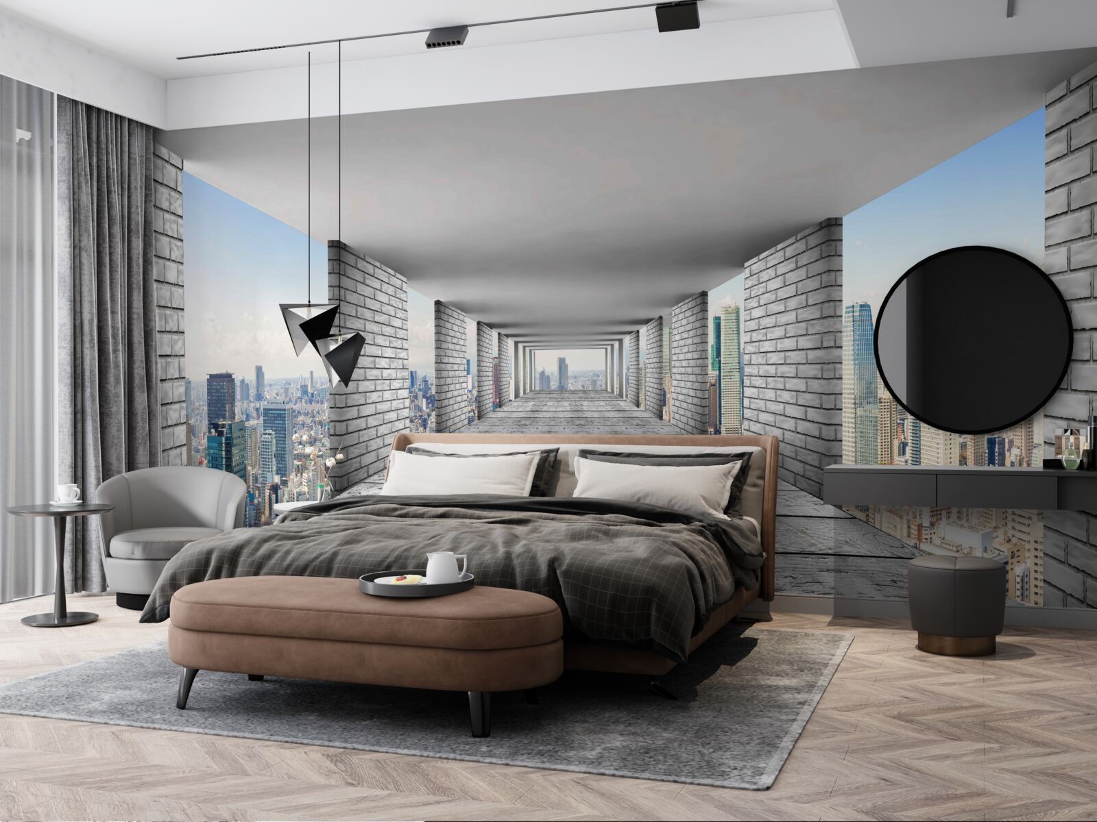 Fototapet metrou care deschide panorama orașului