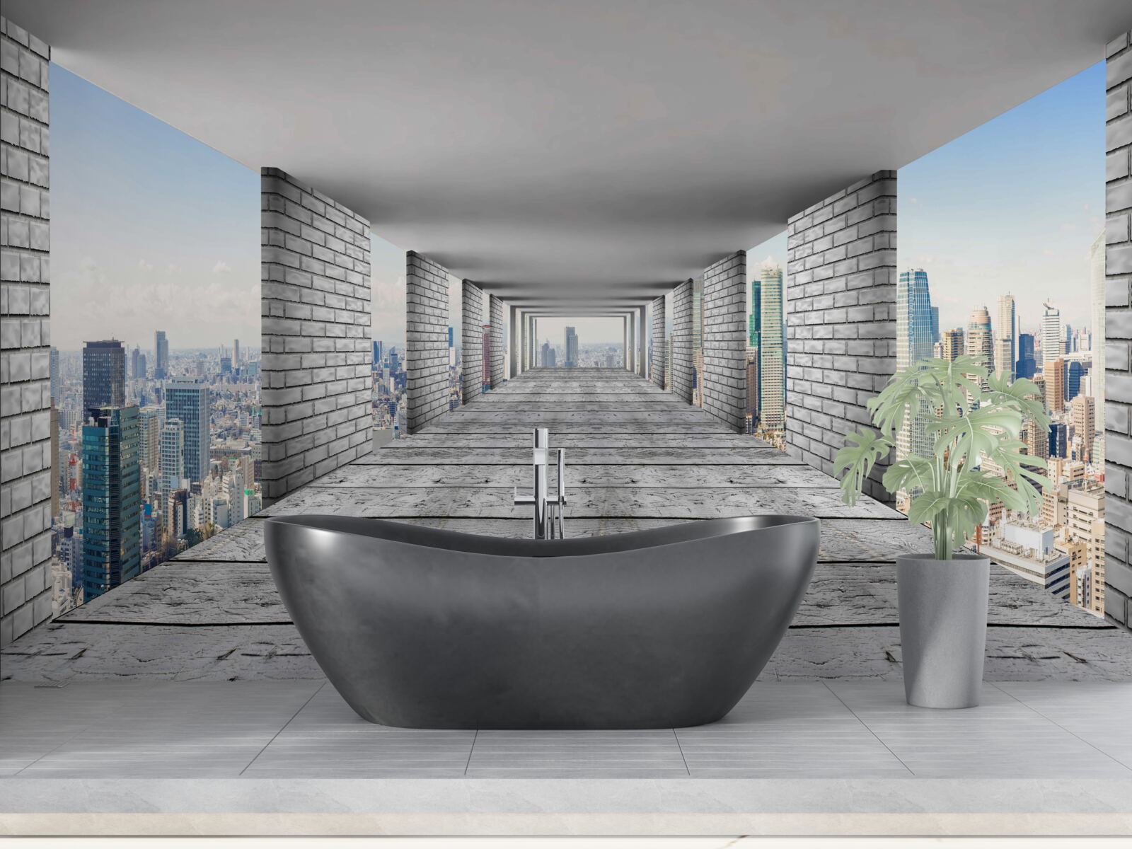 Fototapet metrou care deschide panorama orașului