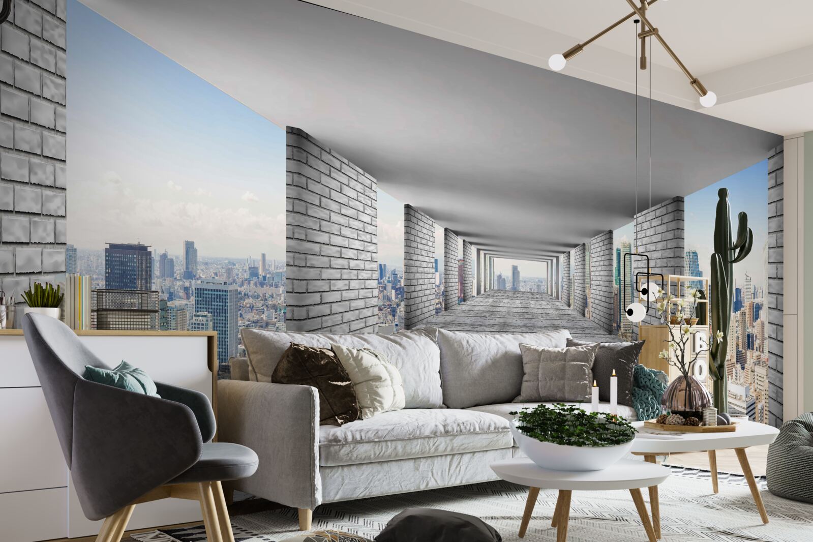 Fototapet metrou care deschide panorama orașului