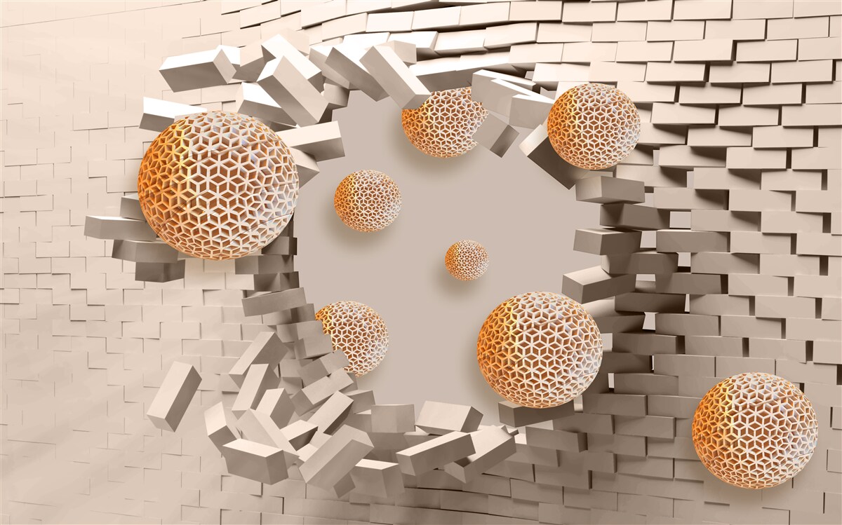 Fototapet 3d bile și partiție