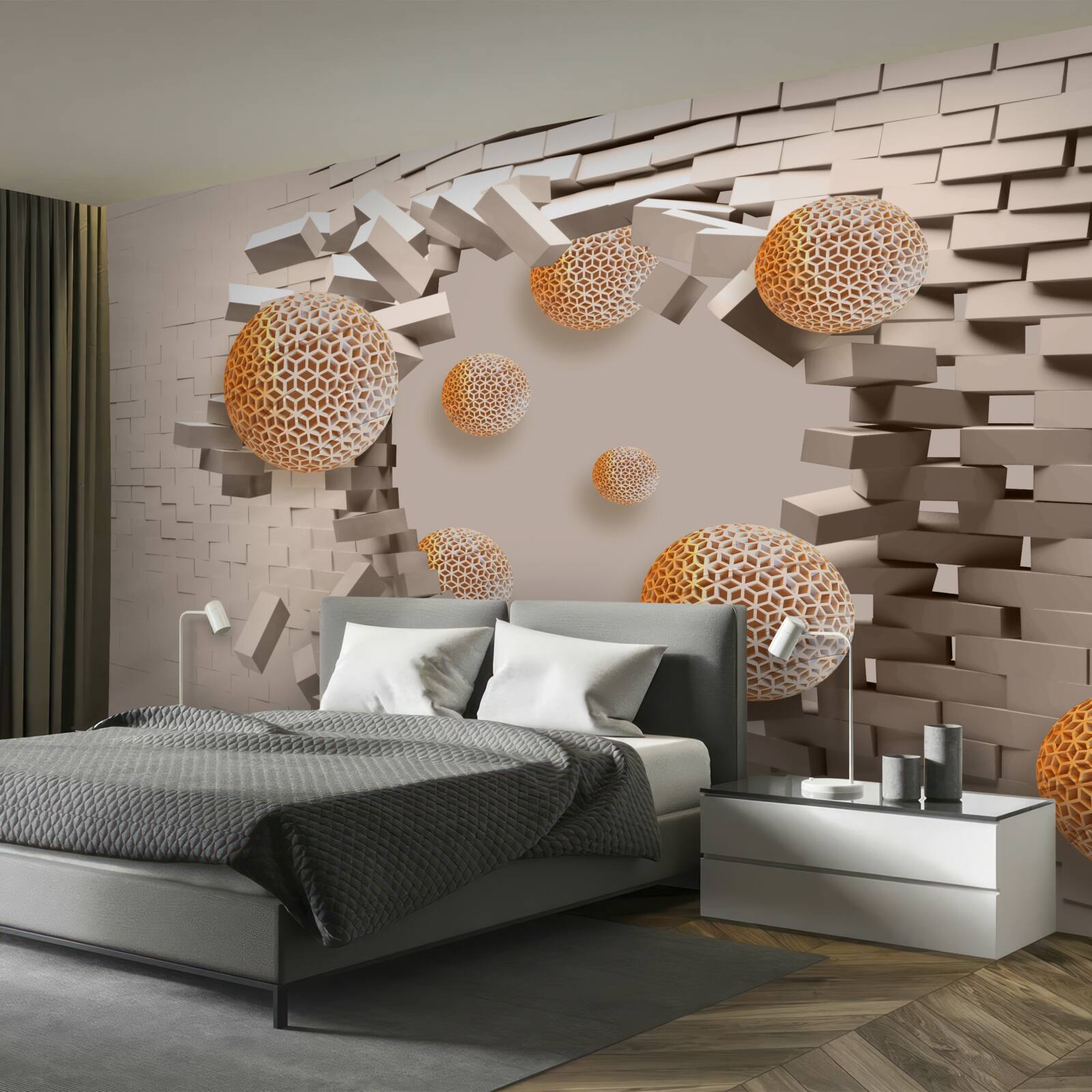 Fototapet 3d bile și partiție