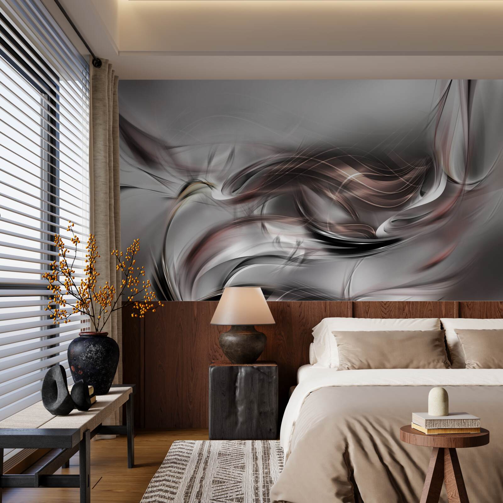 Fototapet gri abstract