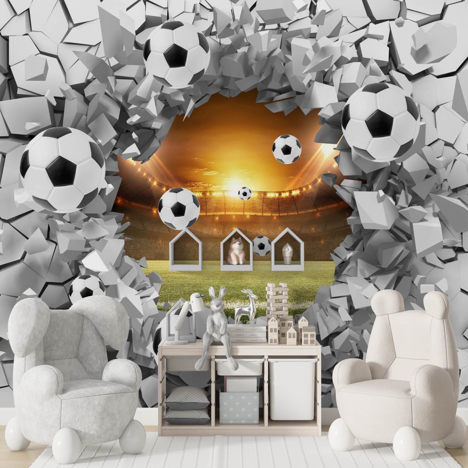 Fototapet bile 3d și container