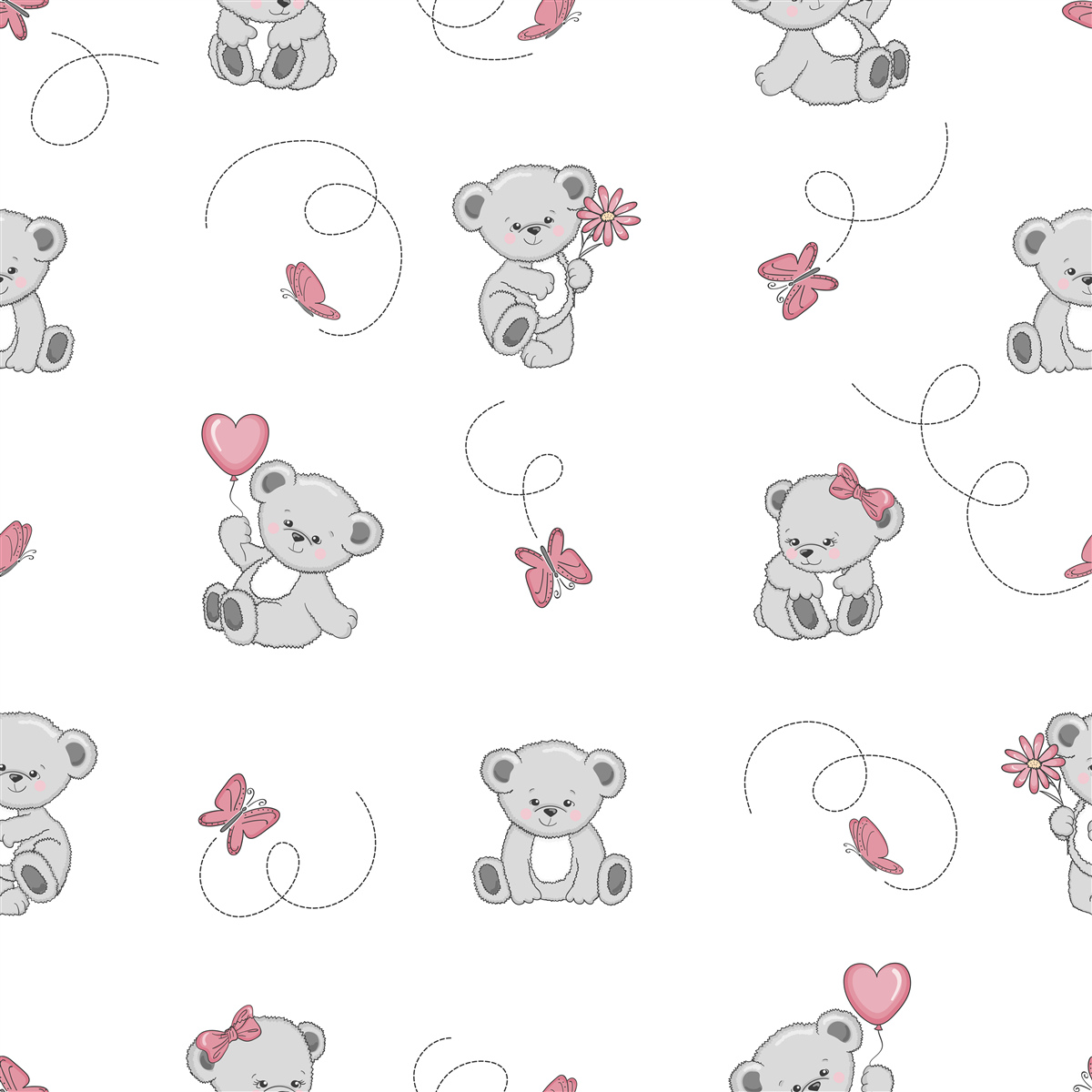 Fototapet urși gri drăguți