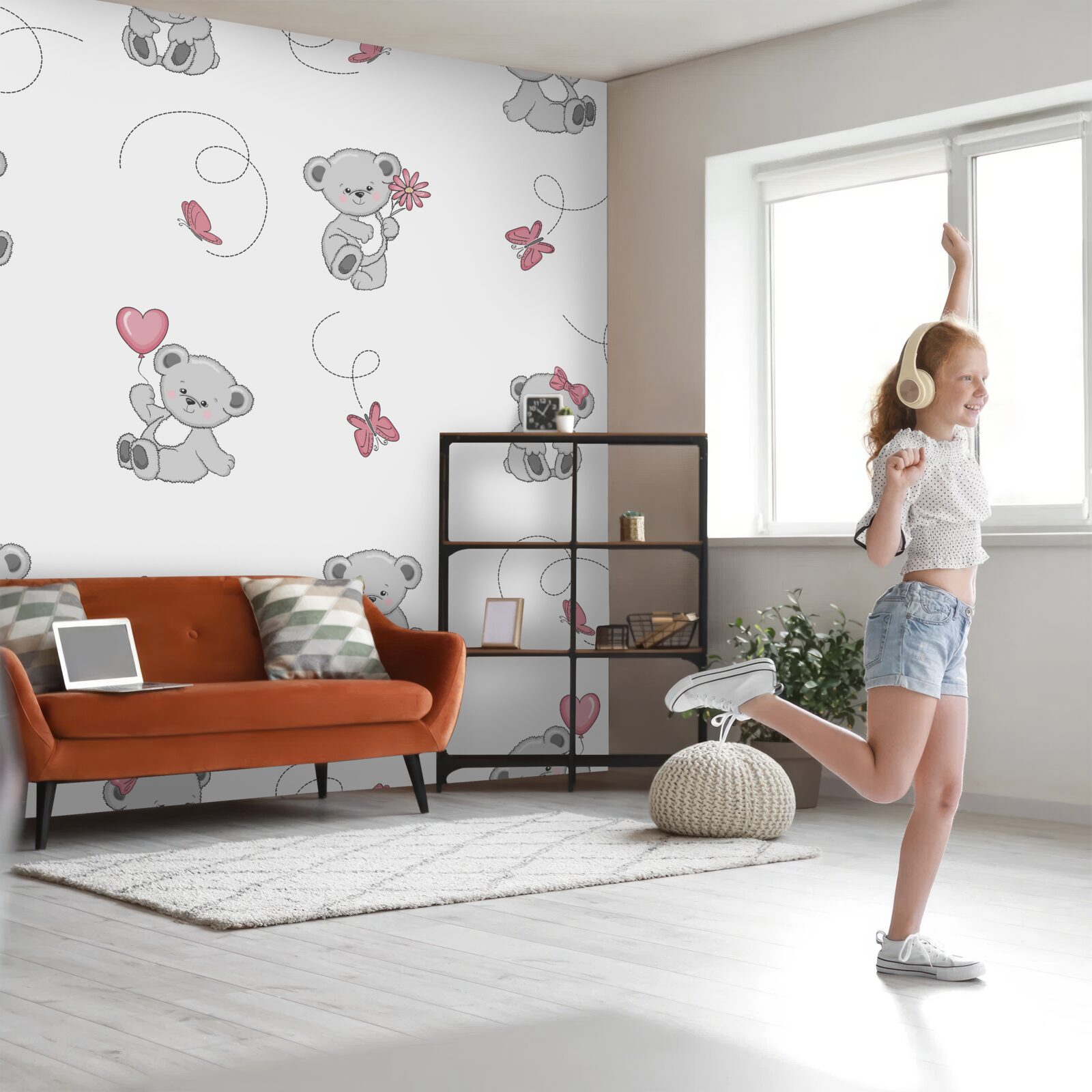 Fototapet urși gri drăguți