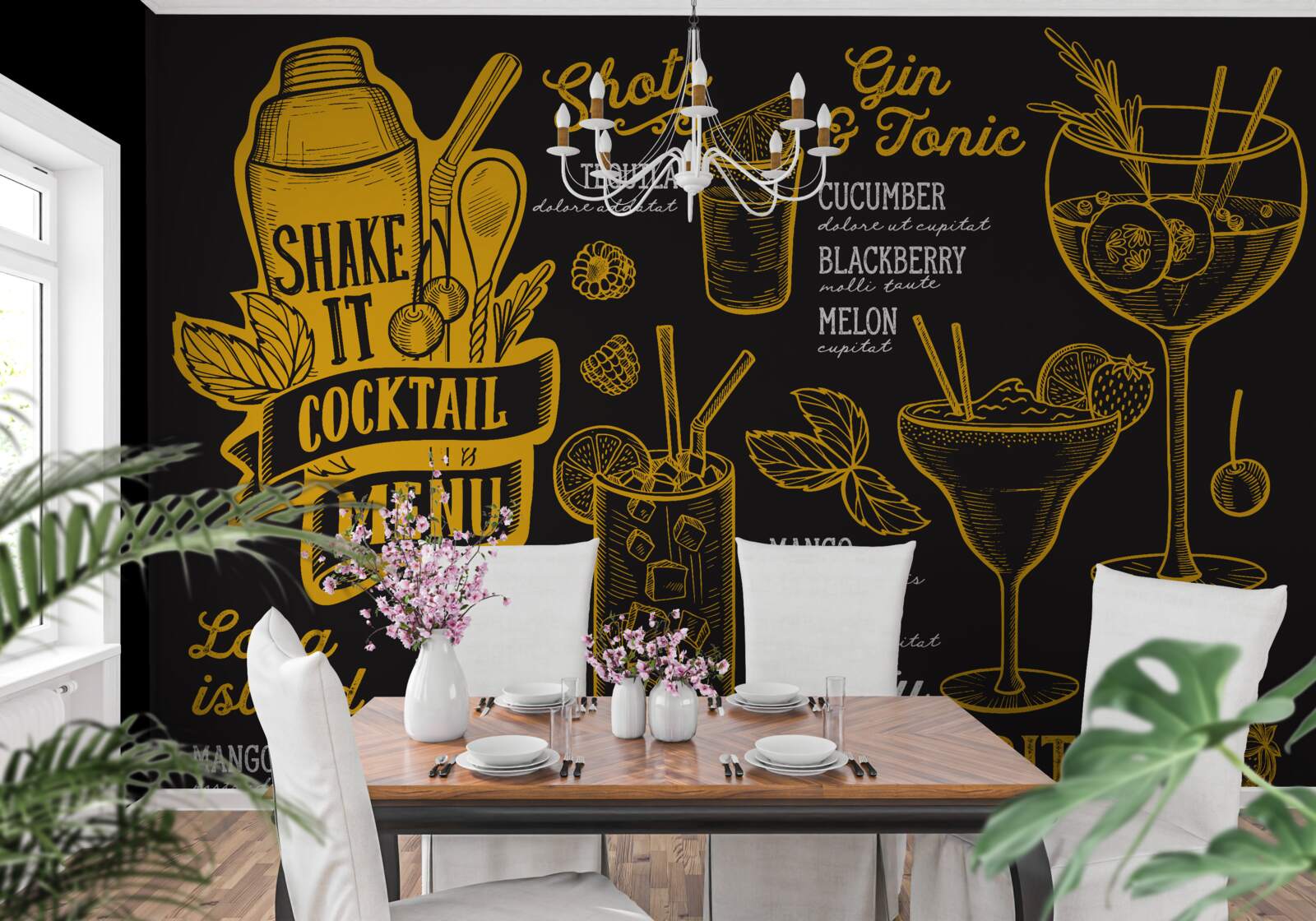 Fototapet meniu cocktail