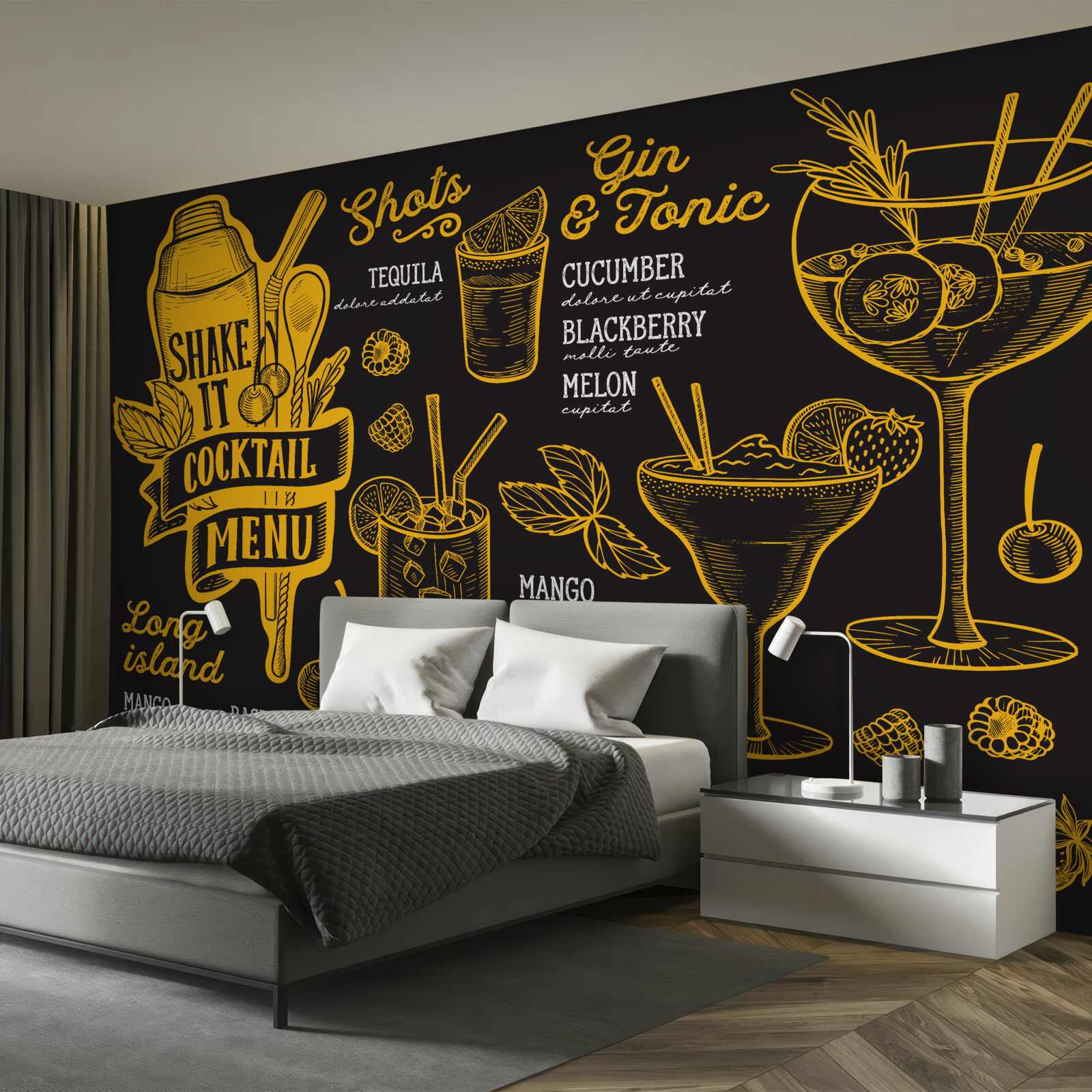 Fototapet meniu cocktail