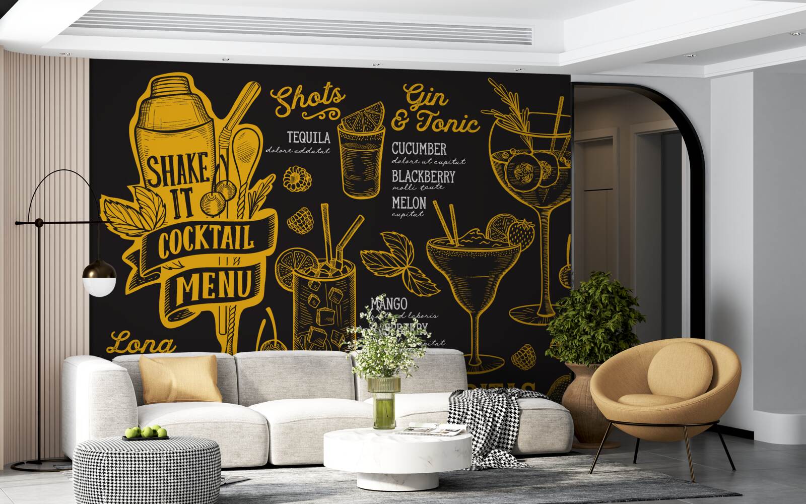 Fototapet meniu cocktail