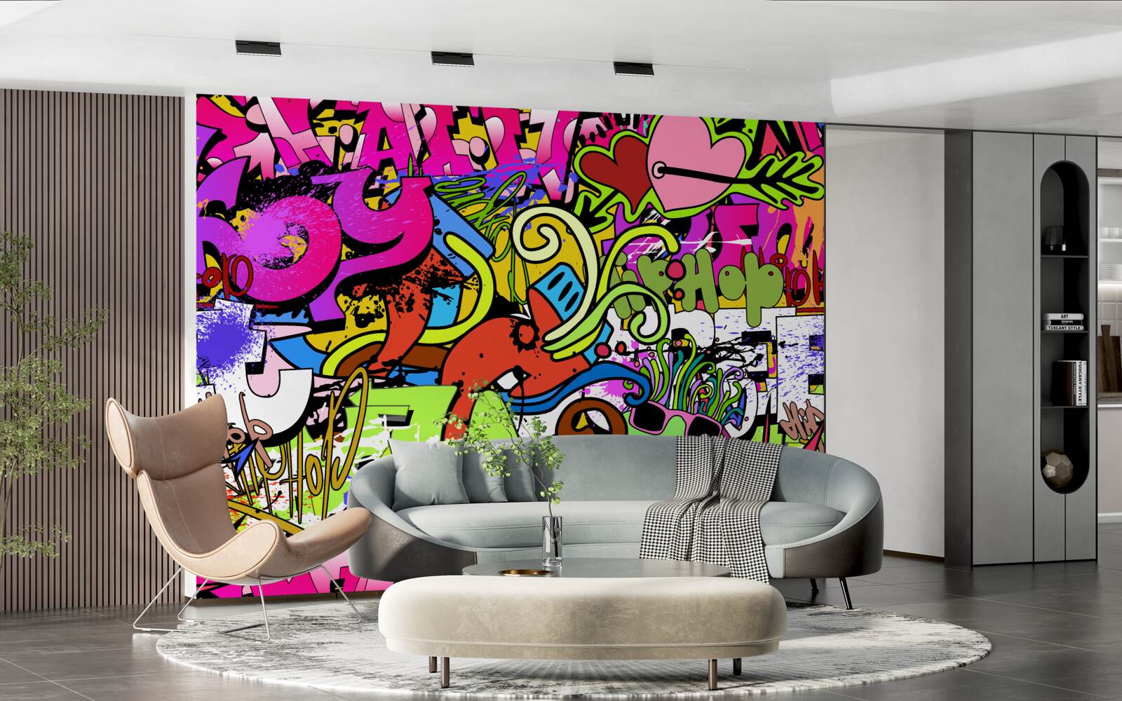 Fototapet graffiti pe străzi