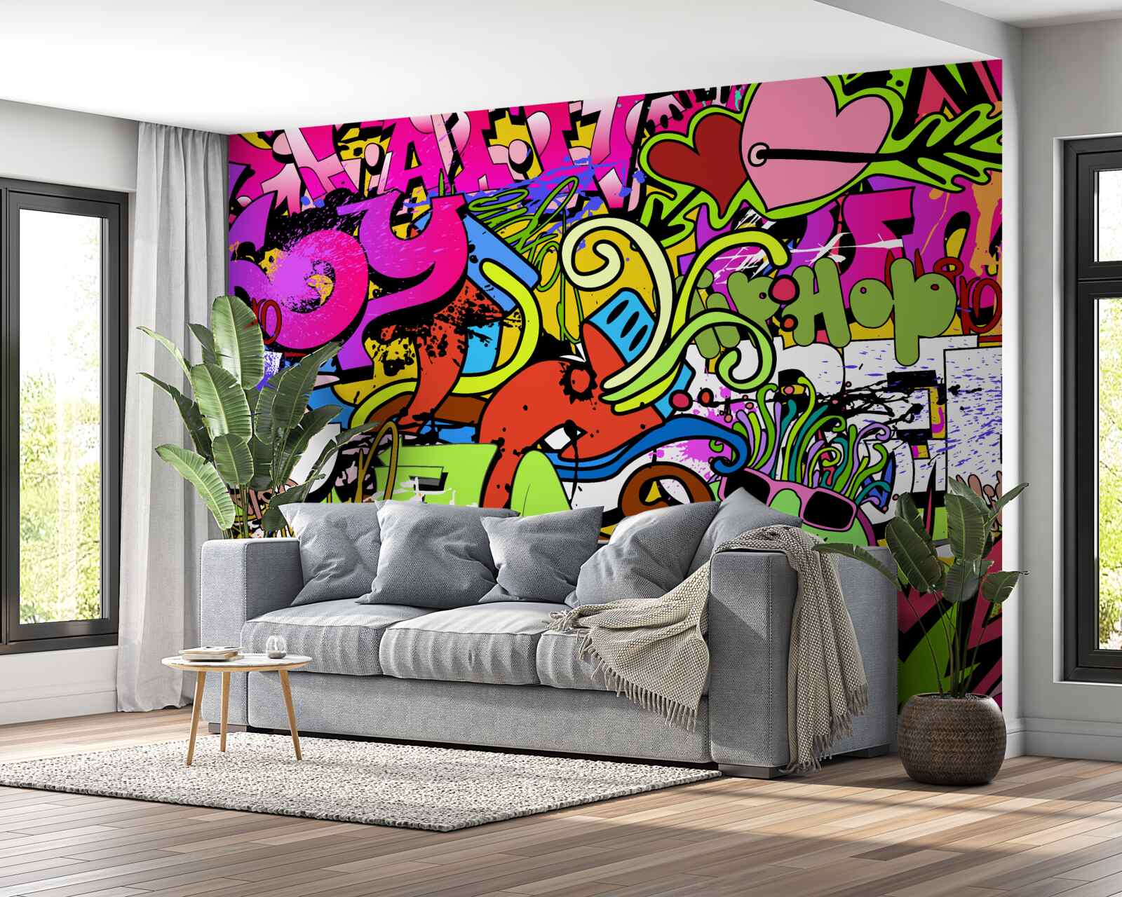 Fototapet graffiti pe străzi